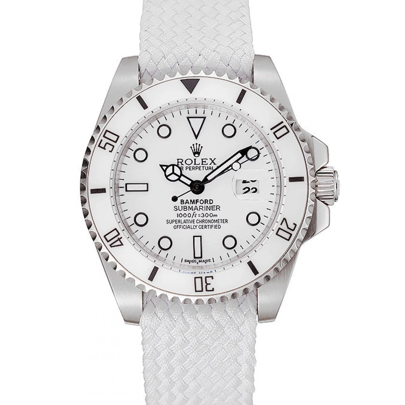 1453867 Bamford Bracelet Dial White White Rolex Fabric Submariner 0814
